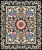 Ornate Floral Swirl Centerpiece Rug