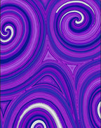 Vibrant Purple Swirls Triangles Pattern Rug