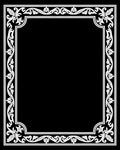 Ornate White Floral Border Design Rug
