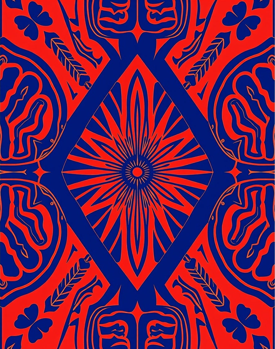 Bold Abstract Geometric Symmetry Rug