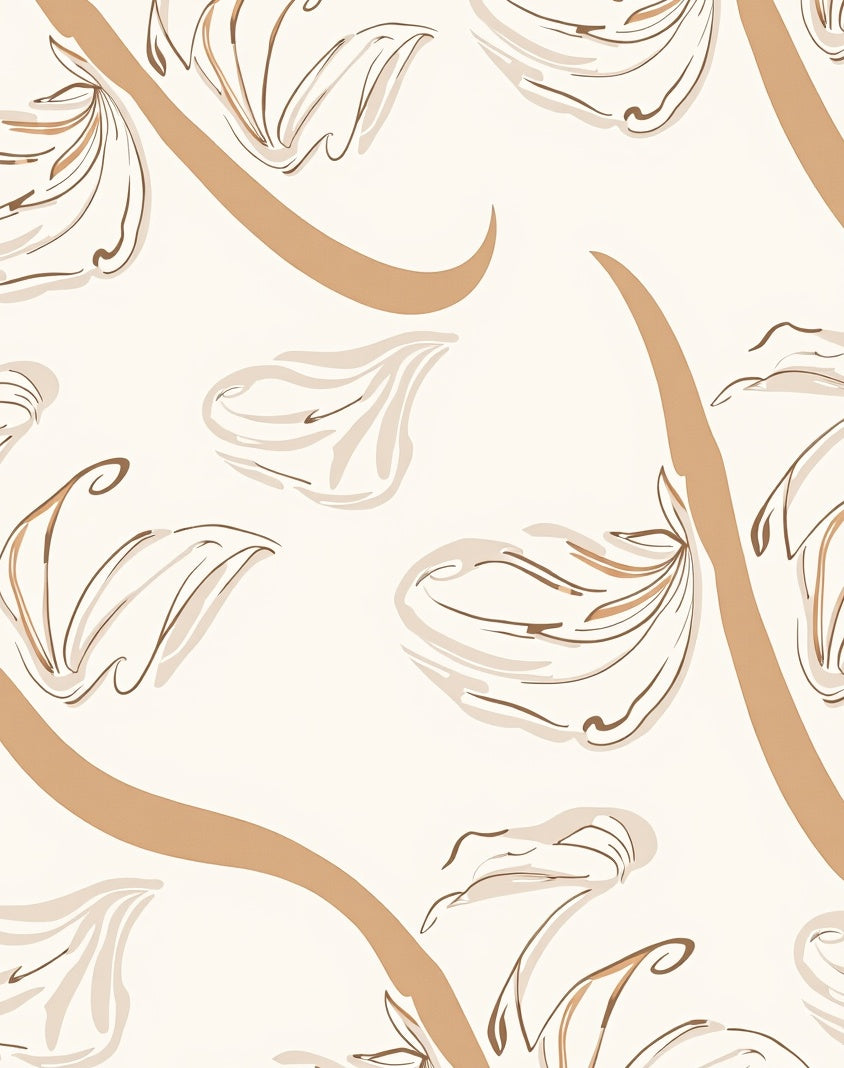 Floral Sketch Swirl Pattern Rug