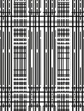 Bold Black White Geometric Line Art Rug
