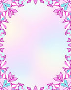 Pink And Aqua Floral Mandala Rug