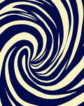 Deep Blue Cream Swirl Vortex Rug