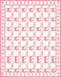 Pink Abstract Square Pattern Rug