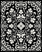 Intricate Floral Scrollwork Classic Pattern Rug