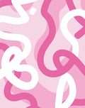 Sweet Pink Wave Pattern Design Rug