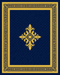 Classic Blue Gold Ornate Scroll Design Rug