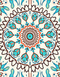 Vibrant Mandala Floral Pattern Rug