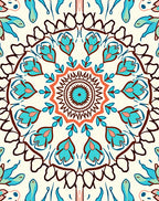 Vibrant Mandala Floral Pattern Rug