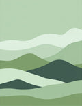 Minimalist Wavy Hillscape Pattern Rug