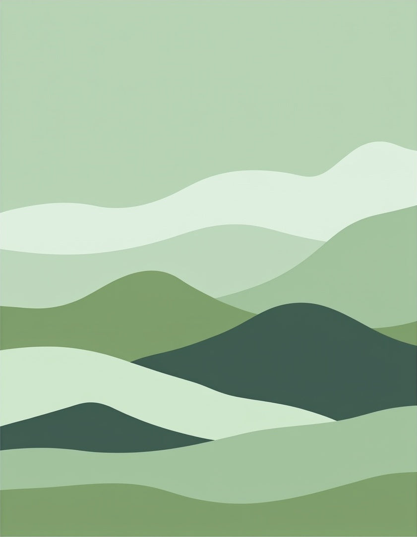 Minimalist Wavy Hillscape Pattern Rug
