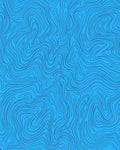Abstract Blue Wavy Line Pattern Rug