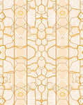 Pale Orange Geometric Honeycomb Pattern Rug