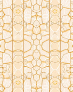 Pale Orange Geometric Honeycomb Pattern Rug