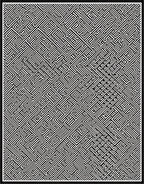 Bold Black White Maze Pattern Rug
