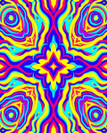 Vibrant Psychedelic Swirl Pattern Rug