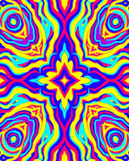 Vibrant Psychedelic Swirl Pattern Rug