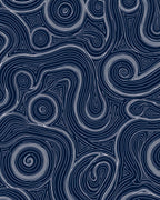 Abstract Swirls and Triangle Pattern Rug