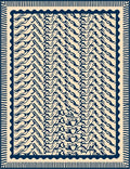 Navy Organic Wave Pattern Rug