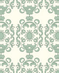 Vintage Floral Damask Scrolling Pattern Rug