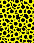 Bold Yellow Circular Pattern Rug