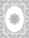 Elegant Floral Motif Framed Design Rug