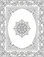 Elegant Floral Motif Framed Design Rug