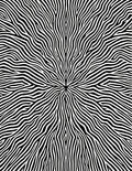 Abstract Black White Wavy Lines Rug