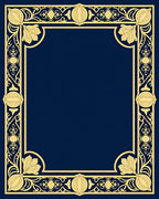Gold Floral Border Accent Rug