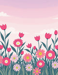 Pink Floral Delight Rug
