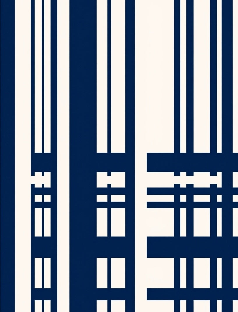Bold Vertical And Horizontal Lines Design Rug