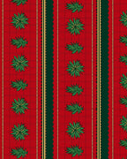 Green Leaf Pattern With Red Plaid Rug