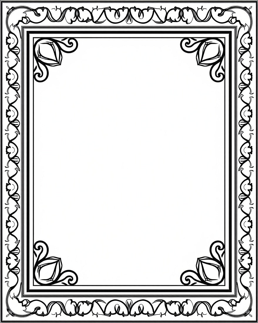 Elegant Floral Scrollwork Pattern Rug
