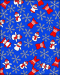 Festive Snowmen And Snowflakes Rug