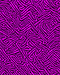 Bold Pink Abstract Maze Pattern Rug