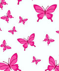 Hot Pink Butterfly Pattern Rug