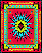 Bold Starburst Geometric Design Rug
