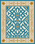 Intricate Geometric Medallion Design Rug