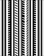 Black White Geometric Stripe Pattern Rug