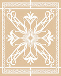 Classic Floral Motif With Geometric Border Rug