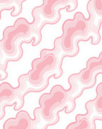 Soft Pink Swirl Abstract Pattern Rug