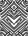 Bold Black White Geometric Pattern Rug