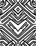 Bold Black White Geometric Pattern Rug