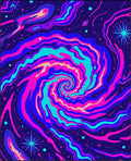 Vibrant Swirl Pattern With Cosmic Accents Rug