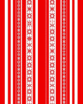 Red White Vertical Folk Stripe Rug