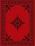 Crimson Noir Ornate Mandala Rug