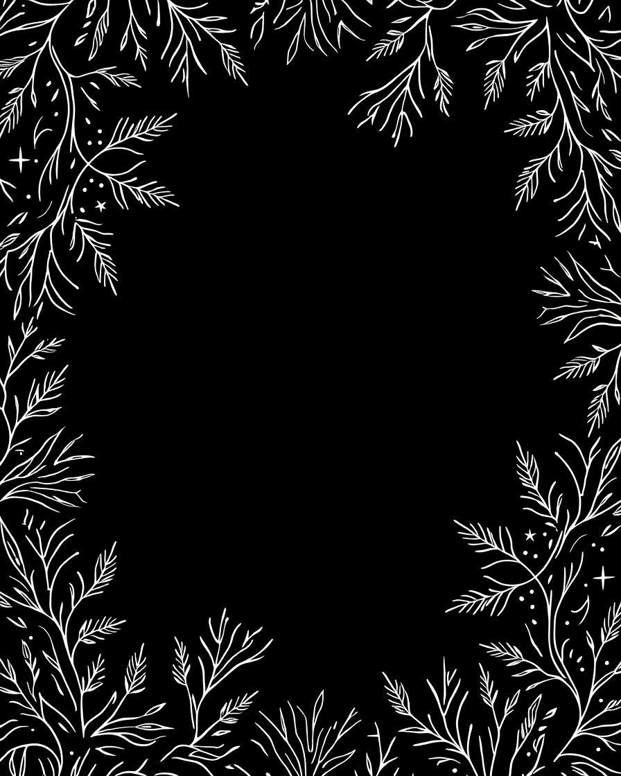Botanical Vines Stars Border Design Rug