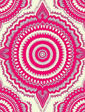 Vibrant Pink Mandala Kaleidoscope Design Rug