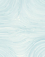 Abstract Blue Line Flow Rug